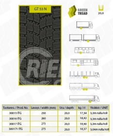 315/70R22,5 GT53 EU1 atjaunota riepa 3PMSF Drive Winter