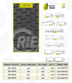 315/70R22,5 GT34L EU1 atjaunota riepa M+S Drive Regional