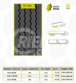 385/55R22,5 GT16W EU2 atjaunota riepa 3PMSF Trailer Regional